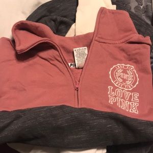 PINK Victoria’s Secret Quarter-zip sweatshirt.